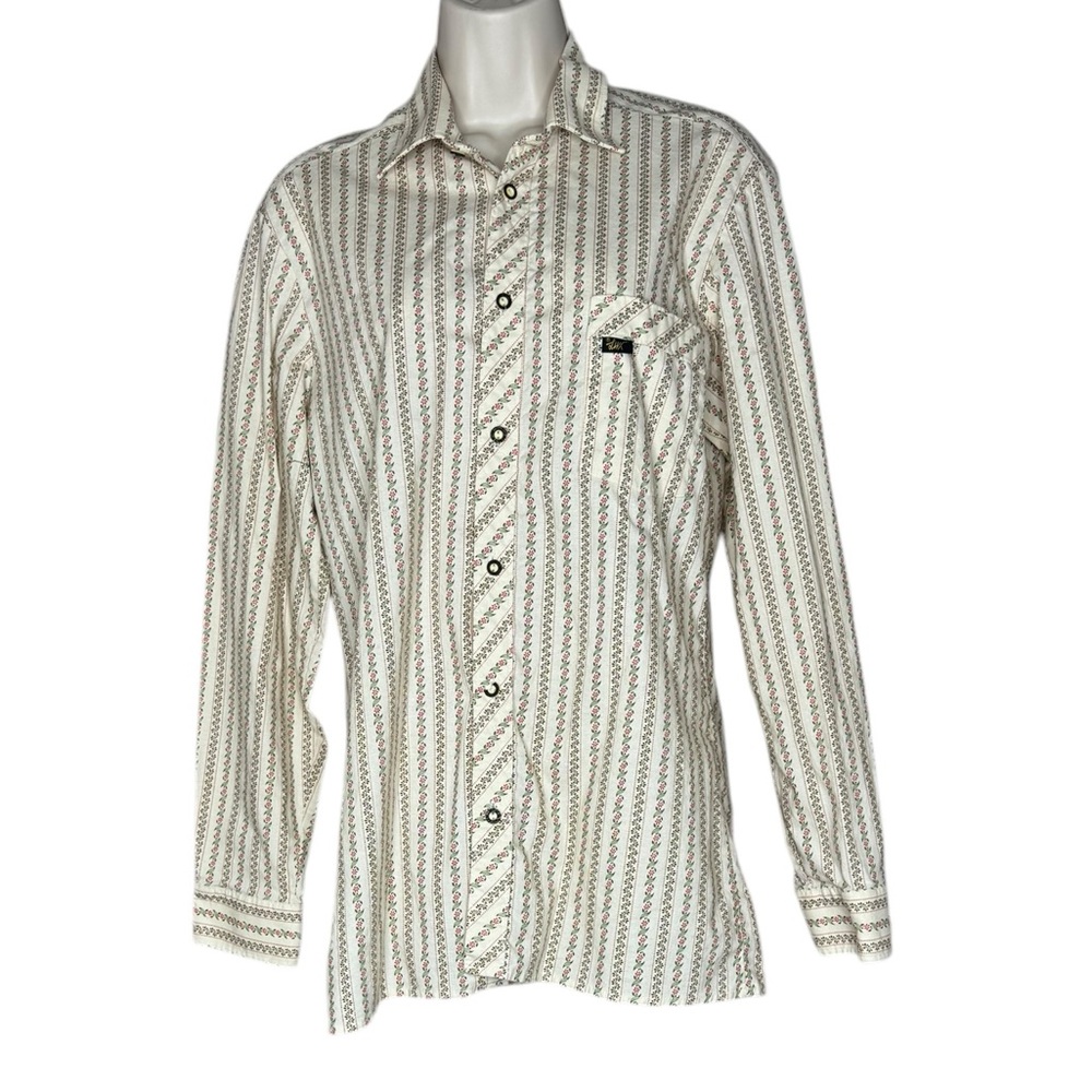 Men's Cream Striped Shirt